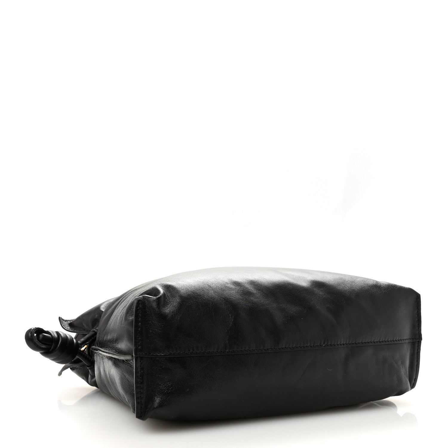 Loewe Shiny Nappa Lambskin Puffer Flamenco Knot Clutch Black 4 of 10