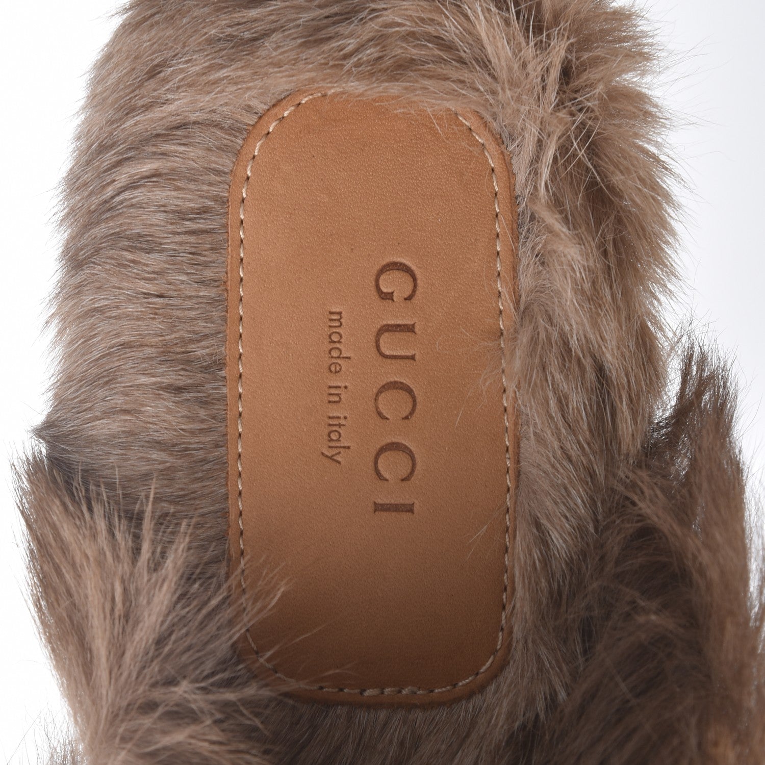 Gucci Metallic Nappa Fur Heart and Lips Womens Princetown Slippers 39.5 Gold 7 of 8