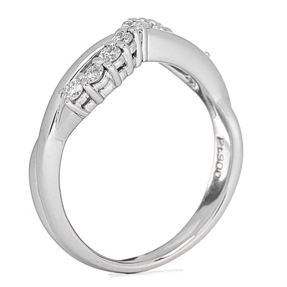 Parker & West by FASHIONPHILE Platinum Diamond .31ctw Crossover Band Ring 52 6 6 of 10