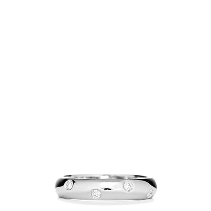 Tiffany Platinum Diamond 4mm Etoile Band Ring 51 5.75 3 of 5