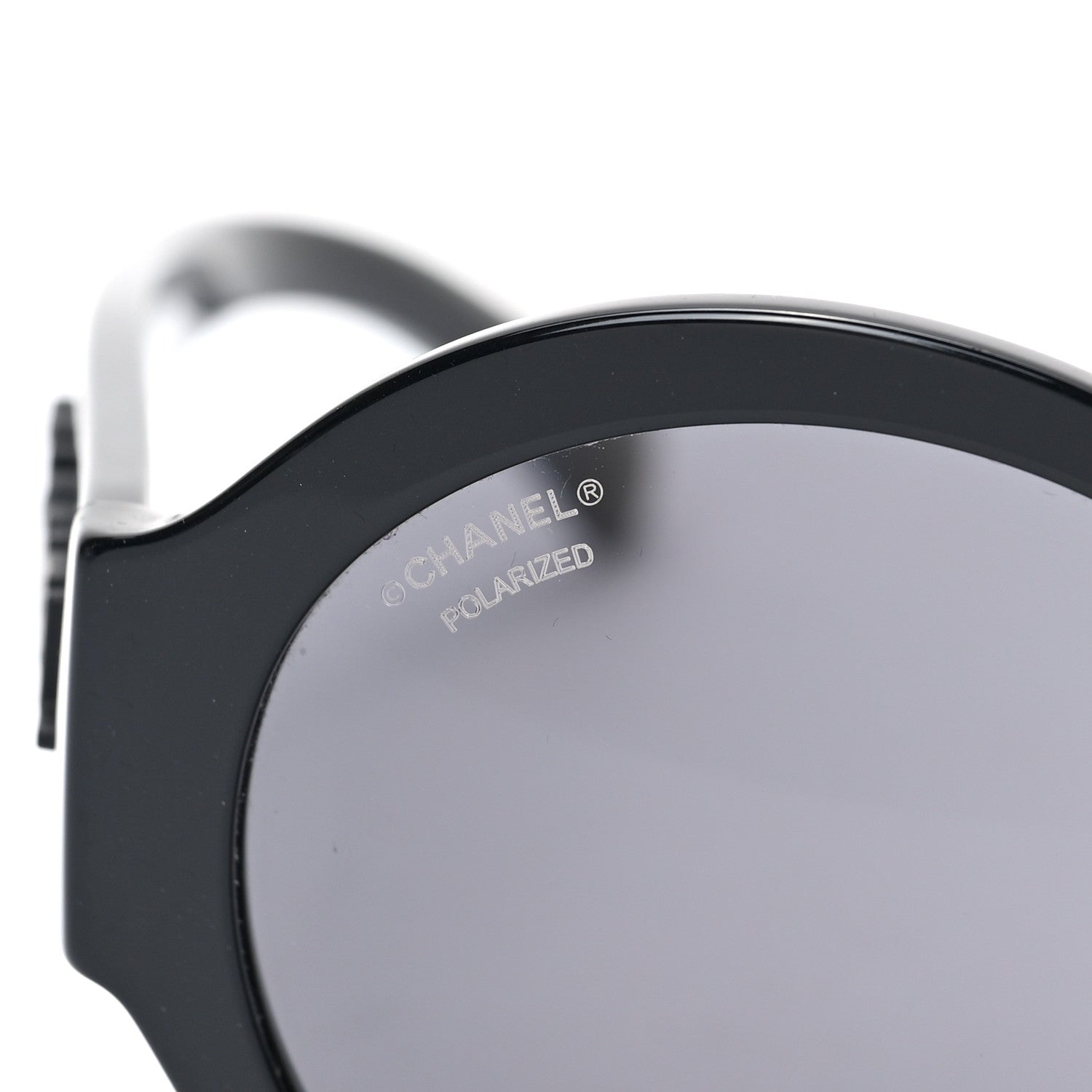Chanel Acetate Polarized Round Sunglasses 5410 Black 7 of 7