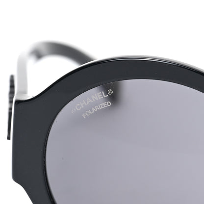 Chanel Acetate Polarized Round Sunglasses 5410 Black 7 of 7