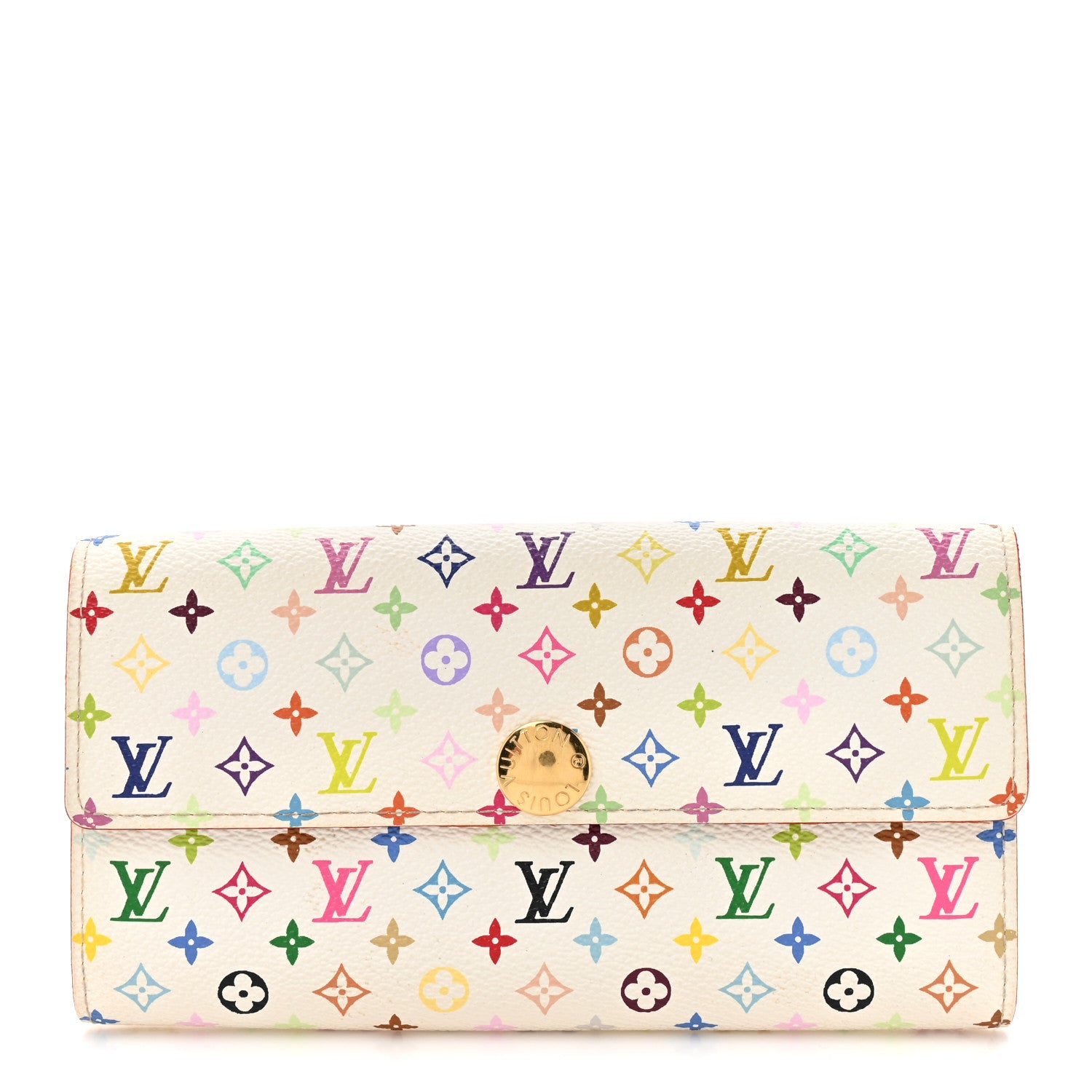 Louis Vuitton Monogram Multicolor Sarah Wallet White 1 of 12