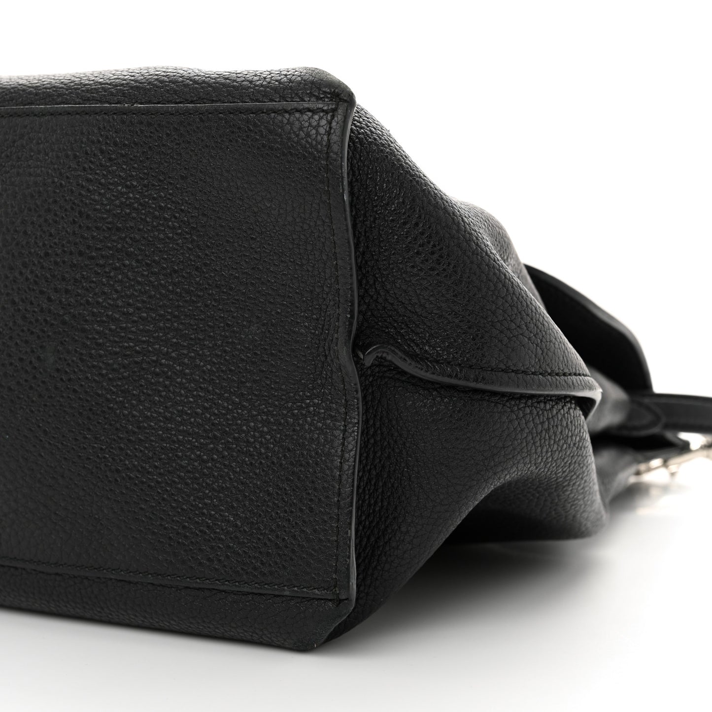 Cellarius Calfskin Large Bamboo Daily Top Handle Bag Black