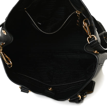 Prada Vitello Daino Tote Black 4 of 15