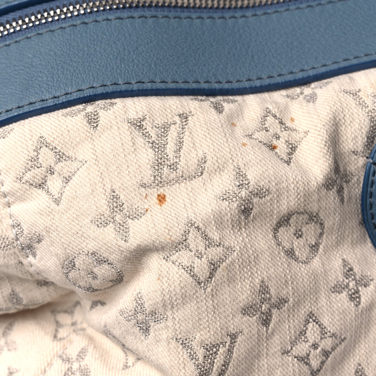 Louis Vuitton Monogram Denim Speedy Round Blue 17 of 20