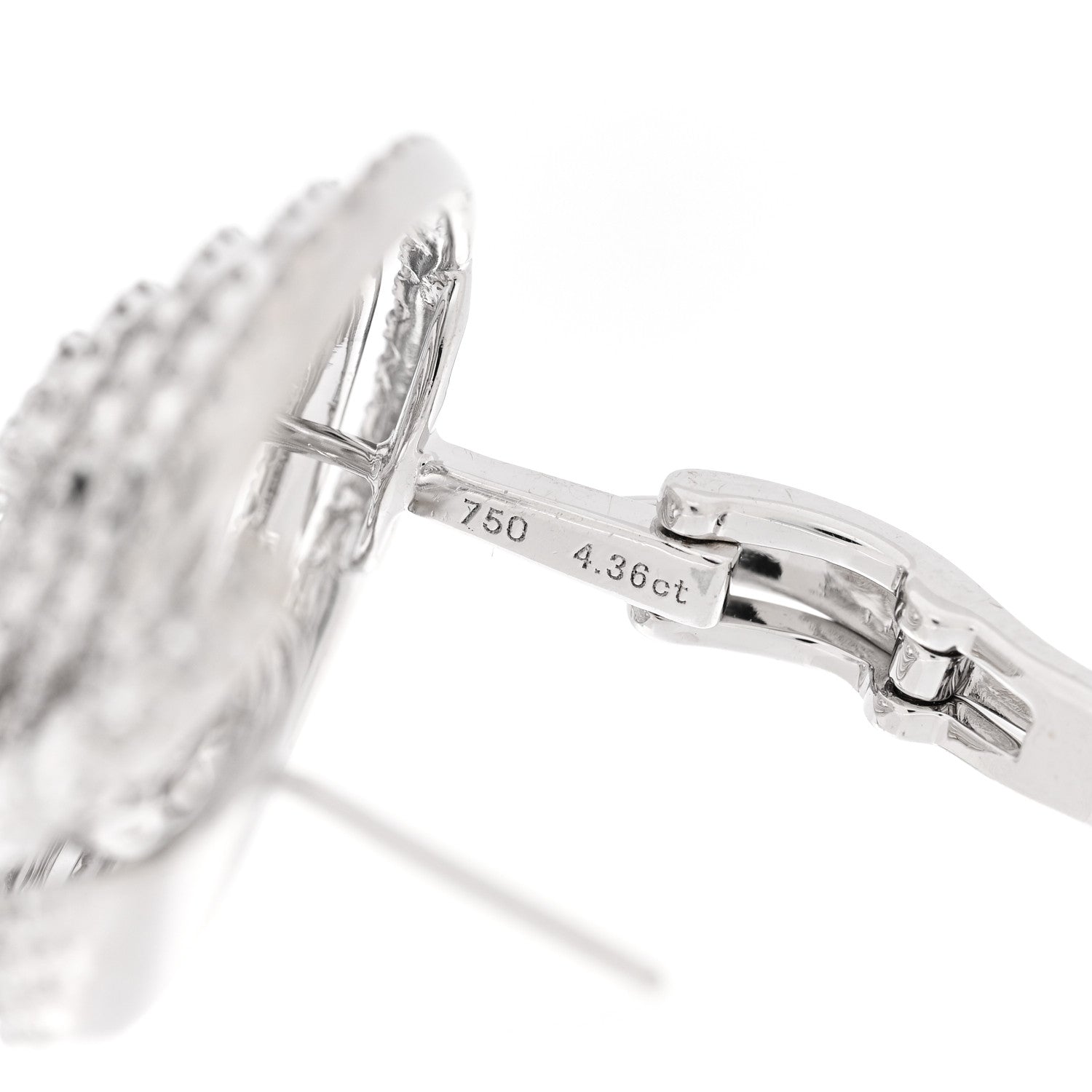 Parker & West by FASHIONPHILE 18K White Gold Diamond 4.36ctw Swirl Earrings 4 of 4