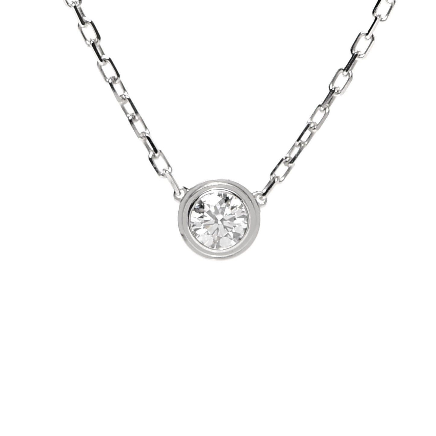 18K White Gold Diamond LM D'Amour Pendant Necklace