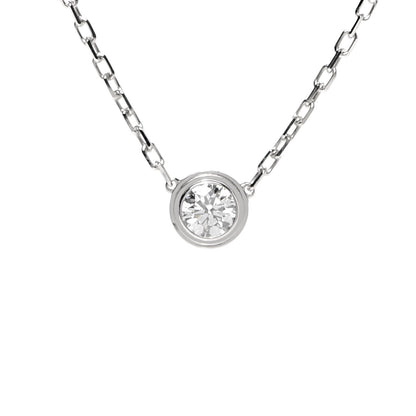 Cartier 18K White Gold Diamond LM D'Amour Pendant Necklace 5 of 6