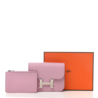 Hermes Epsom Constance Slim Wallet Mauve Sylvestre 10 of 10