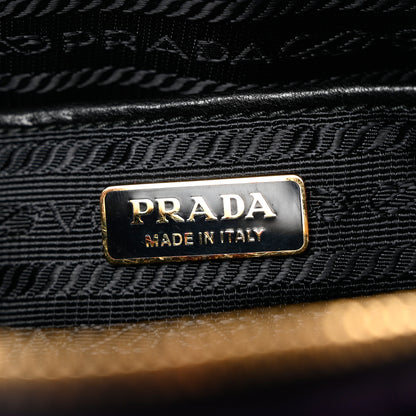 Prada Velluto Zip Top Chain Shoulder Bag Prugna 6 of 10