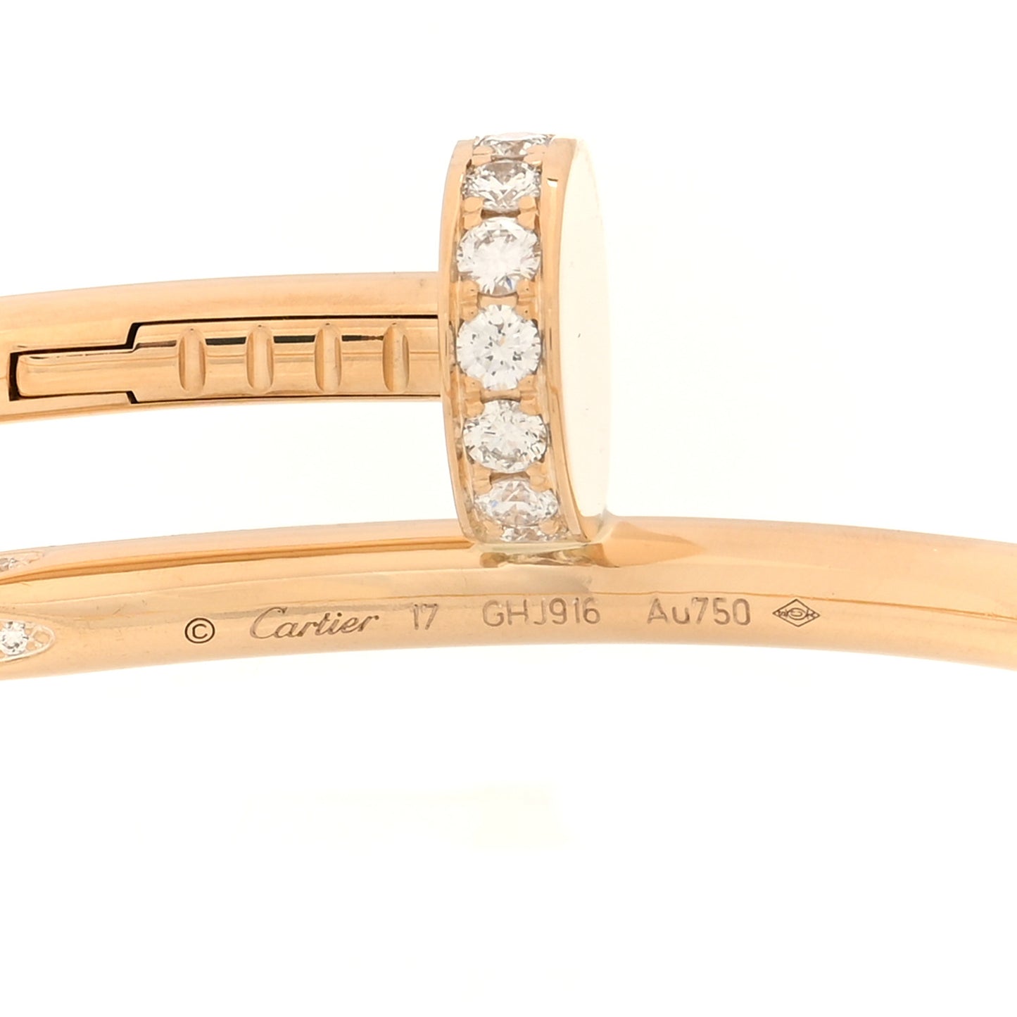 18K Yellow Gold Diamond Juste Un Clou Bracelet 17