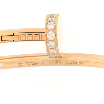 Cartier 18K Yellow Gold Diamond Juste Un Clou Bracelet 17 3 of 5