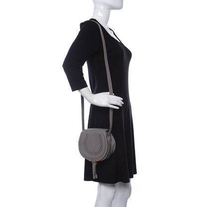 Chloe Calfskin Mini Marcie Round Crossbody Bag Cashmere Grey 2 of 11