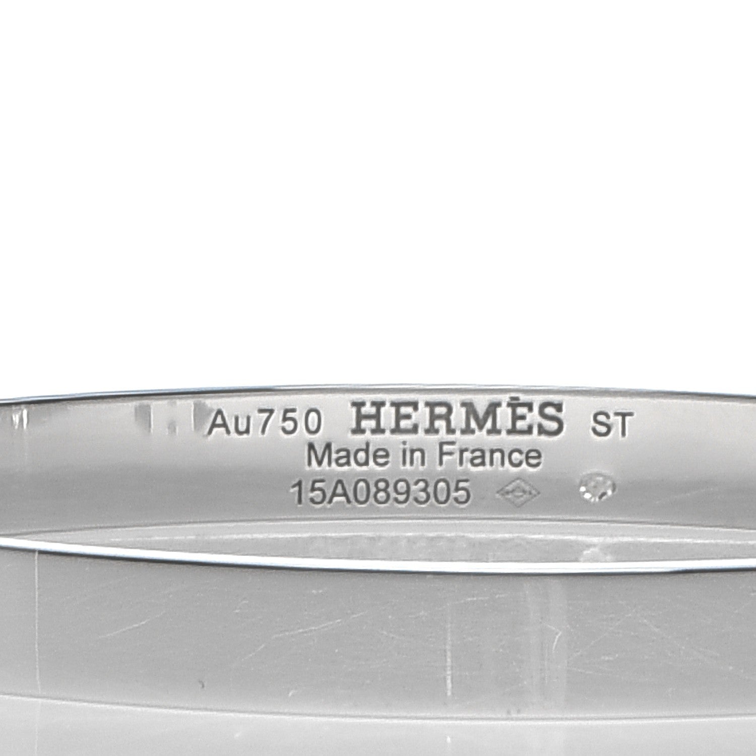 Hermes 18K White Gold Diamond PM H D'Ancre Bracelet ST 3 of 5