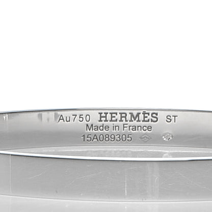 Hermes 18K White Gold Diamond PM H D'Ancre Bracelet ST 3 of 5