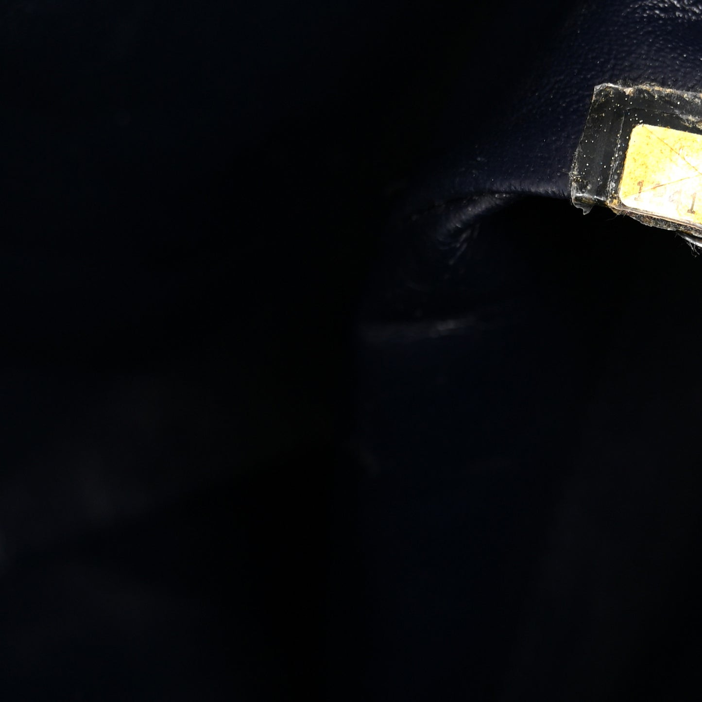 Lambskin Quilted Jumbo Single Flap Navy