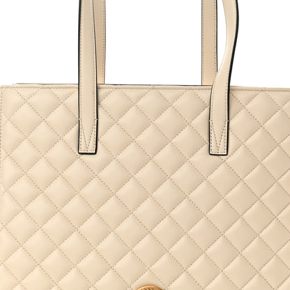 Versace Nappa Quilted Medusa Tote Ecru 8 of 12