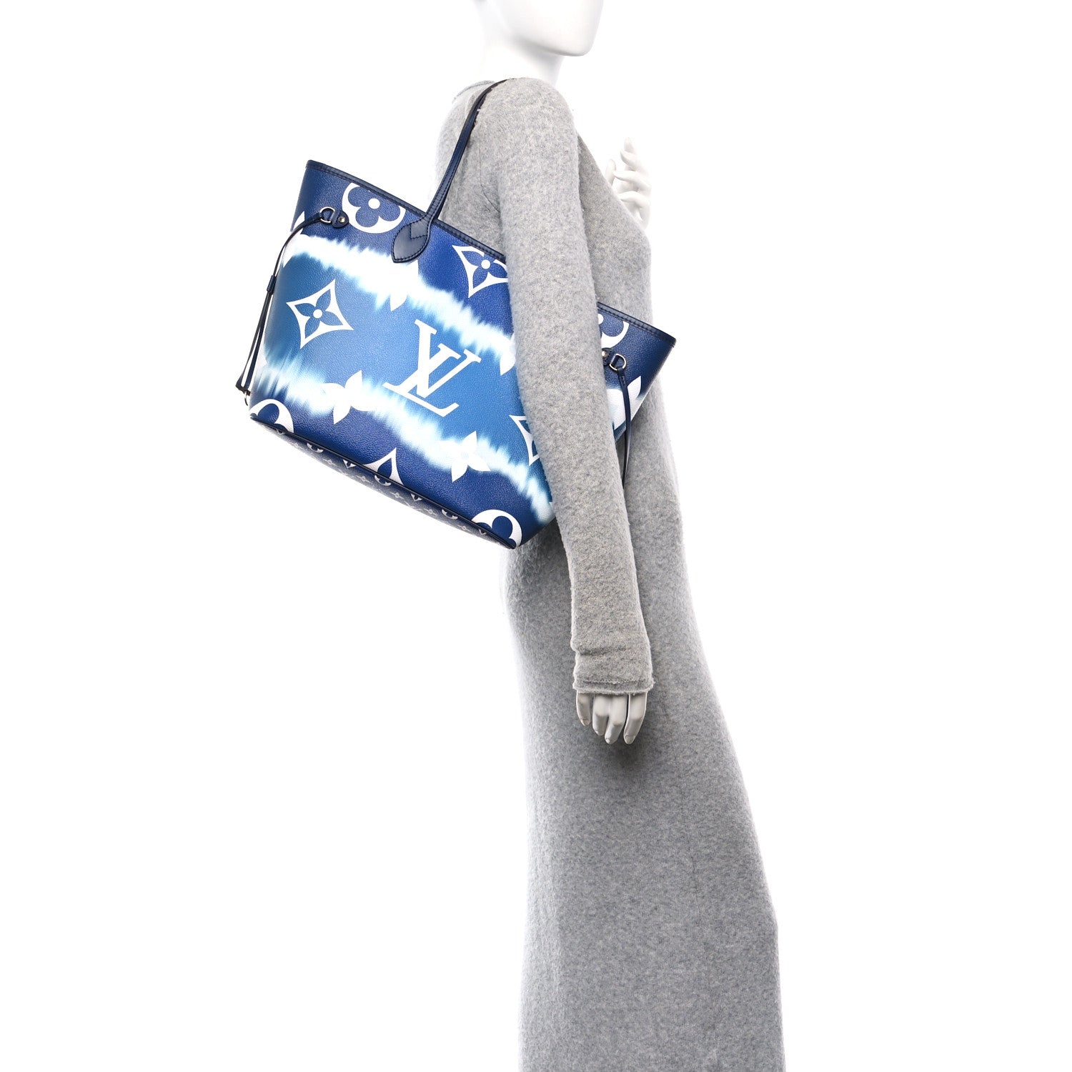Louis Vuitton Monogram Escale Neverfull MM Blue 2 of 13