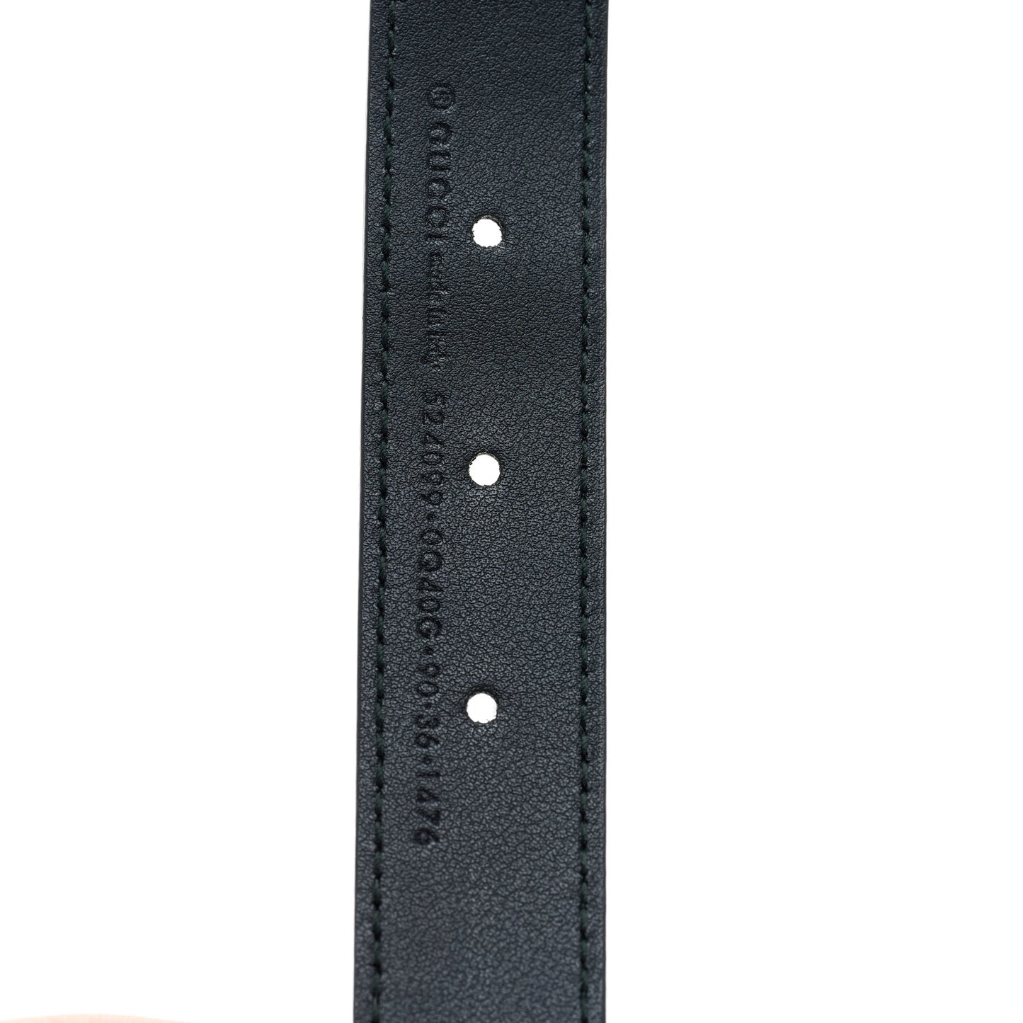 Calfskin Torchon Double G Chain 25mm Belt 90 36 Black