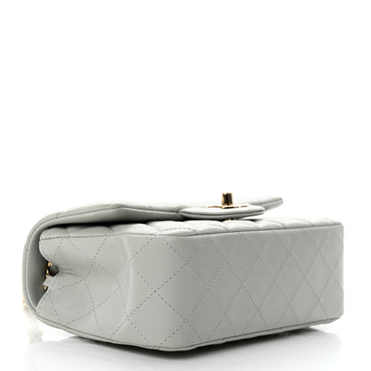 Chanel Lambskin Quilted Mini Rectangular Flap Grey 4 of 11