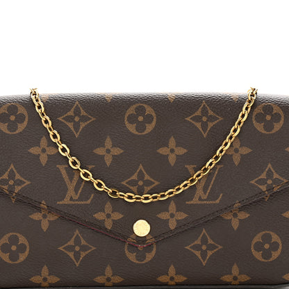 Louis Vuitton Monogram Pochette Felicie Chain Wallet Fuchsia 8 of 10