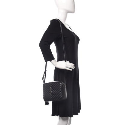 Saint Laurent Calfskin Matelasse Monogram Lou Camera Bag Black 2 of 8