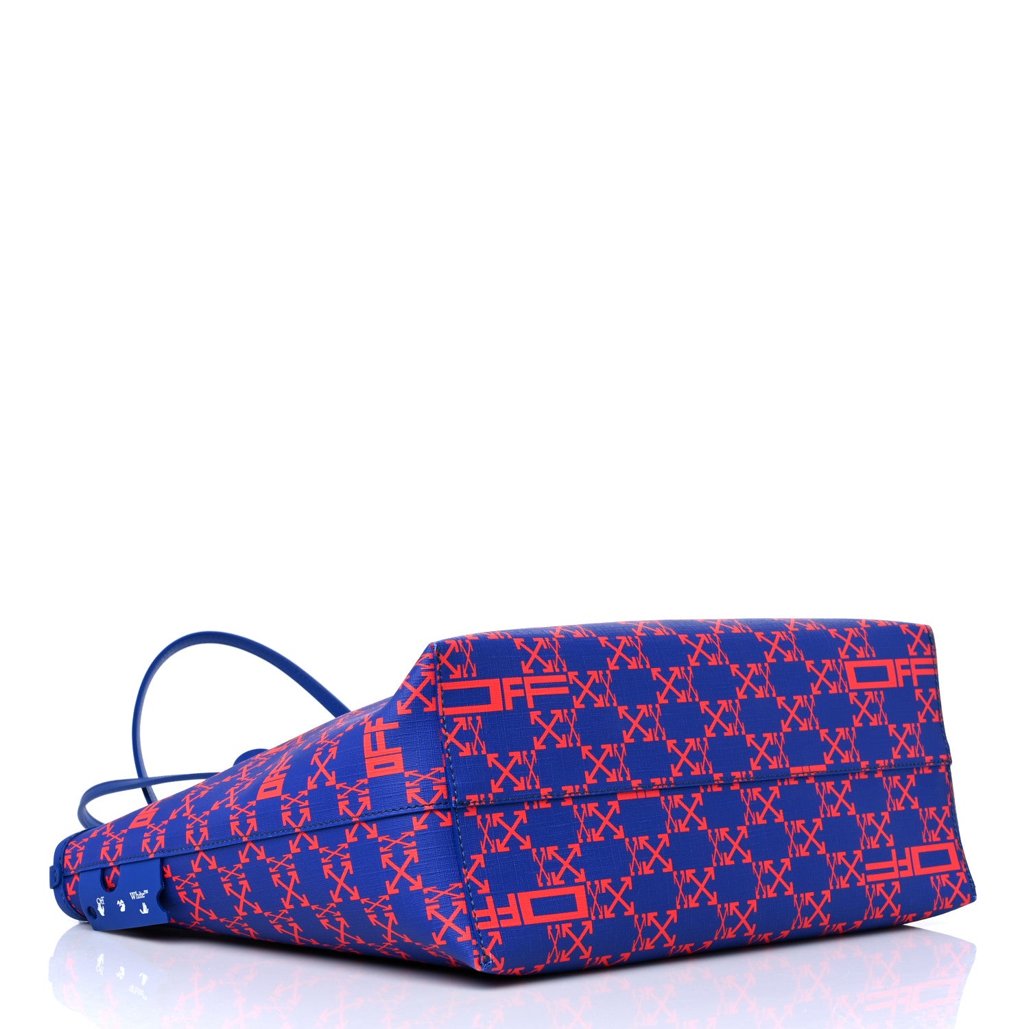 Off-White Coated Canvas Arrow Print Day Off Tote Bag Cobalt Blue 5 of 15