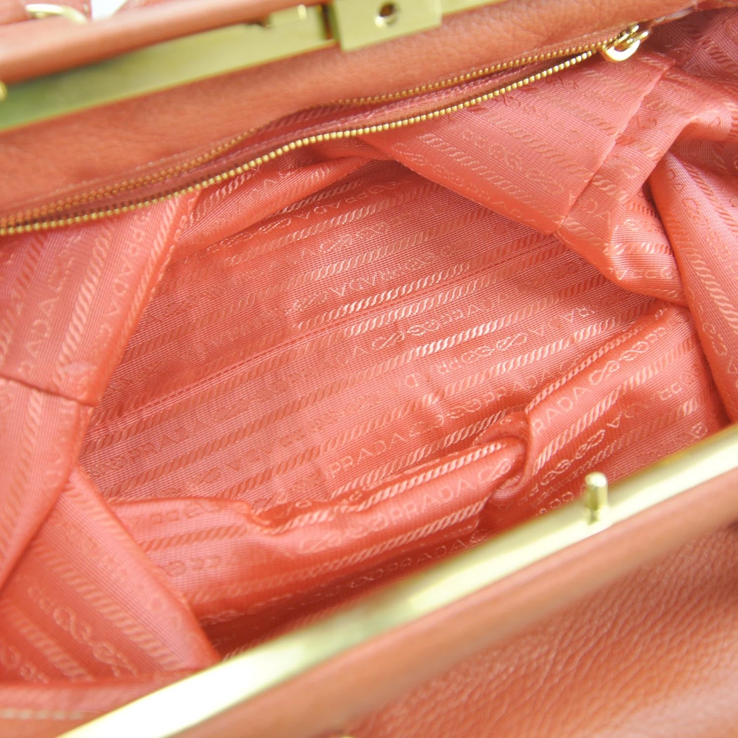 Prada Nappa New Look Tote Corallo 7 of 10