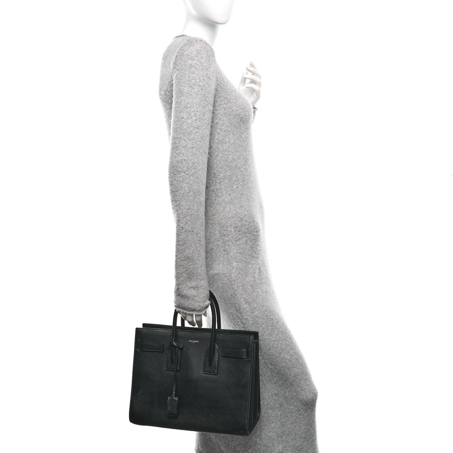Smooth Calfskin Small Sac De Jour Black