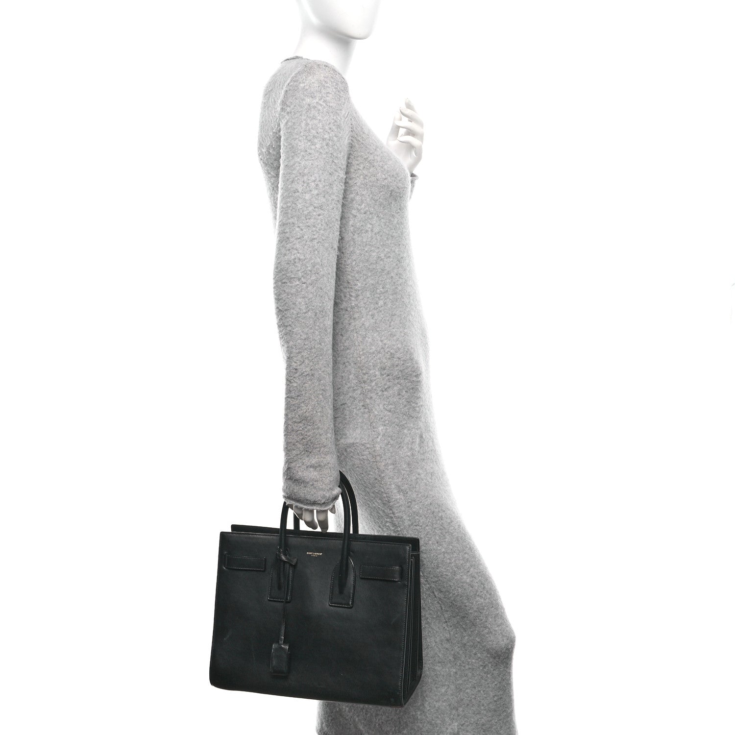 Saint Laurent Smooth Calfskin Small Sac De Jour Black 2 of 13
