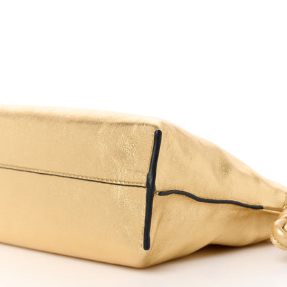 Loewe Metallic Calfskin Mini Chain Flamenco Knot Clutch Gold 10 of 10
