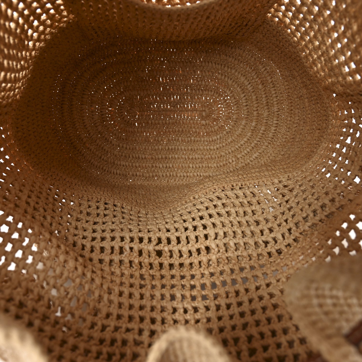 Loewe Raffia Calfskin Paulas Ibiza Balloon Ruffle Basket Tote Bag Natural Tan 9 of 21