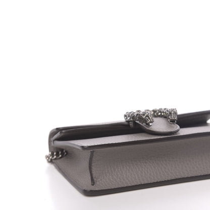 Gucci Dollar Calfskin Crystal Super Mini Dionysus Shoulder Bag Dusty Grey Black Diamond 7 of 10