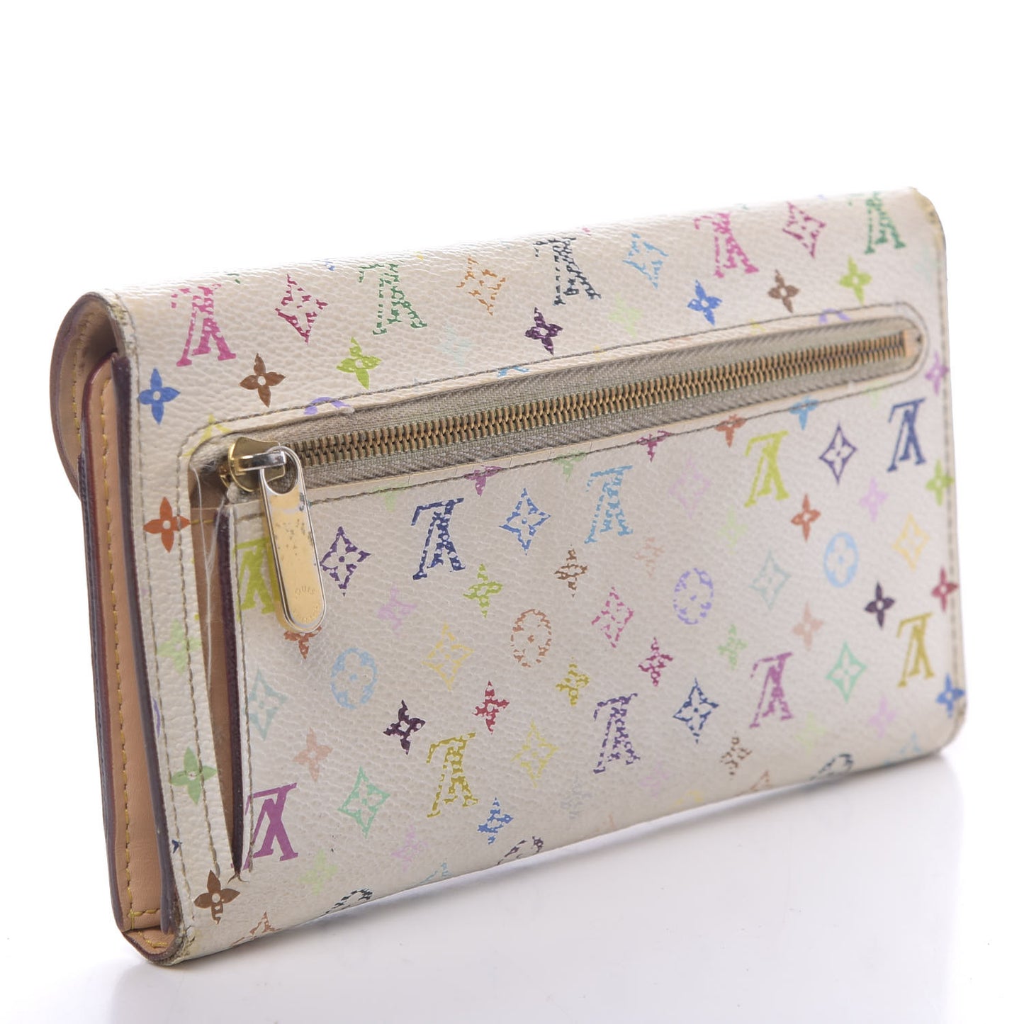 Monogram Multicolor Eugenie Wallet White