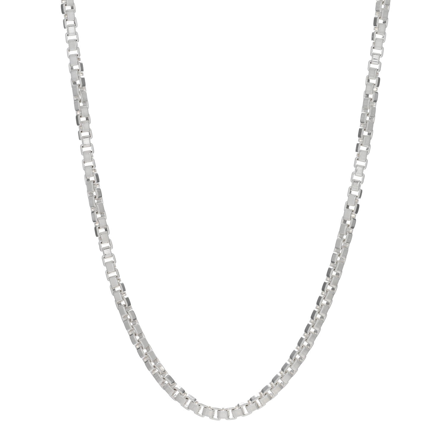 Tiffany Sterling Silver 4mm Venetian Link Necklace 1 of 4
