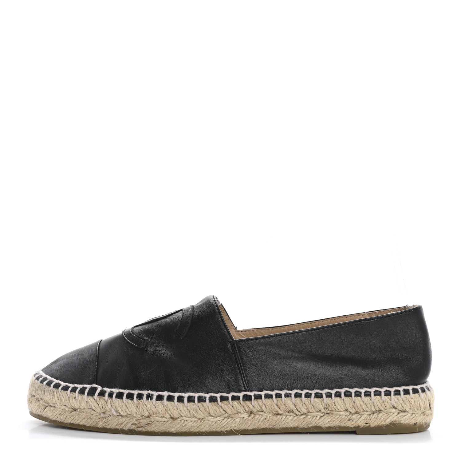 Chanel Lambskin CC Espadrilles 40 Black 1 of 10