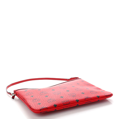 MCM Visetos Liz Shopper Tote Pouch Ruby Red 4 of 8