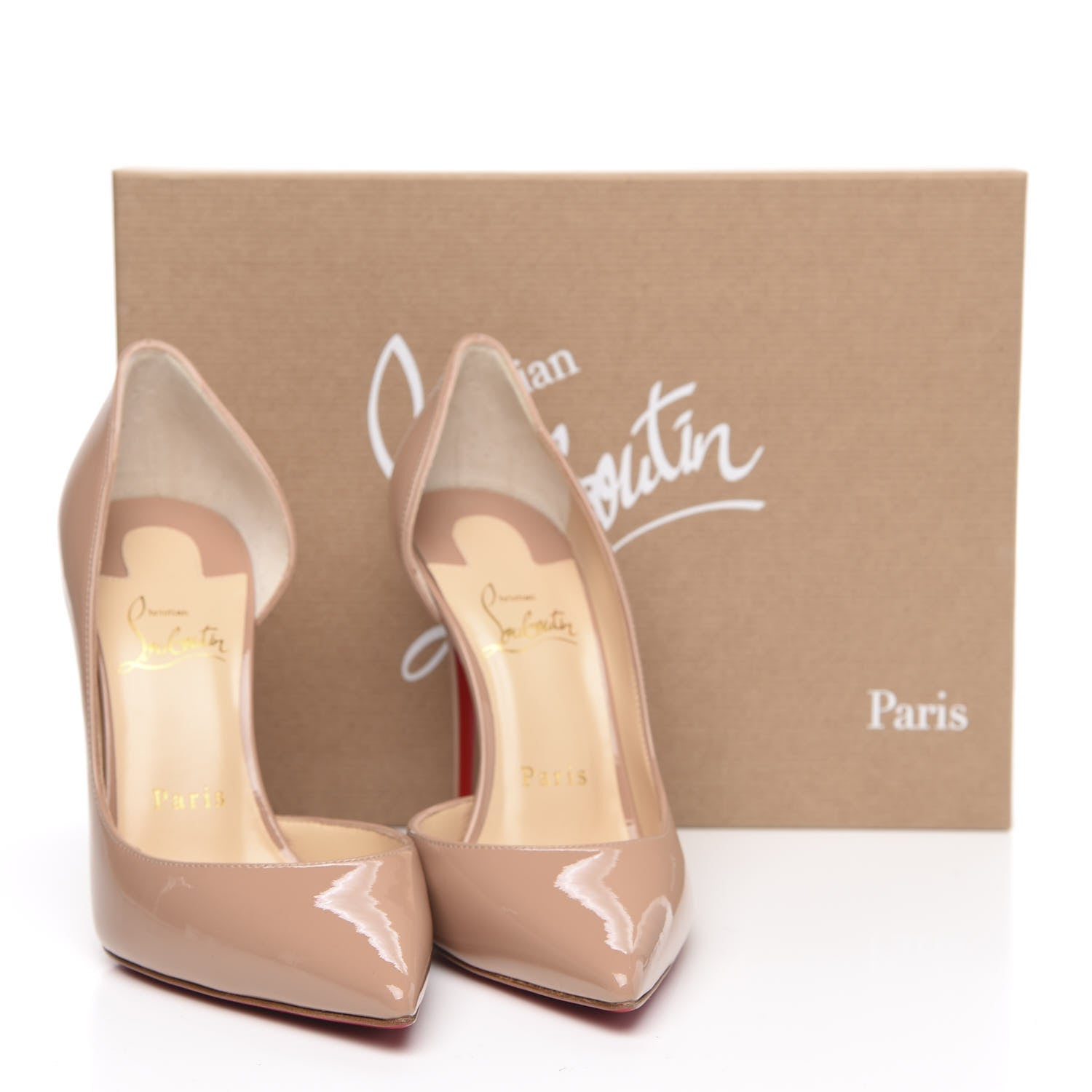 Christian Louboutin Patent Iriza 100 Pumps 37 Nude 8 of 8