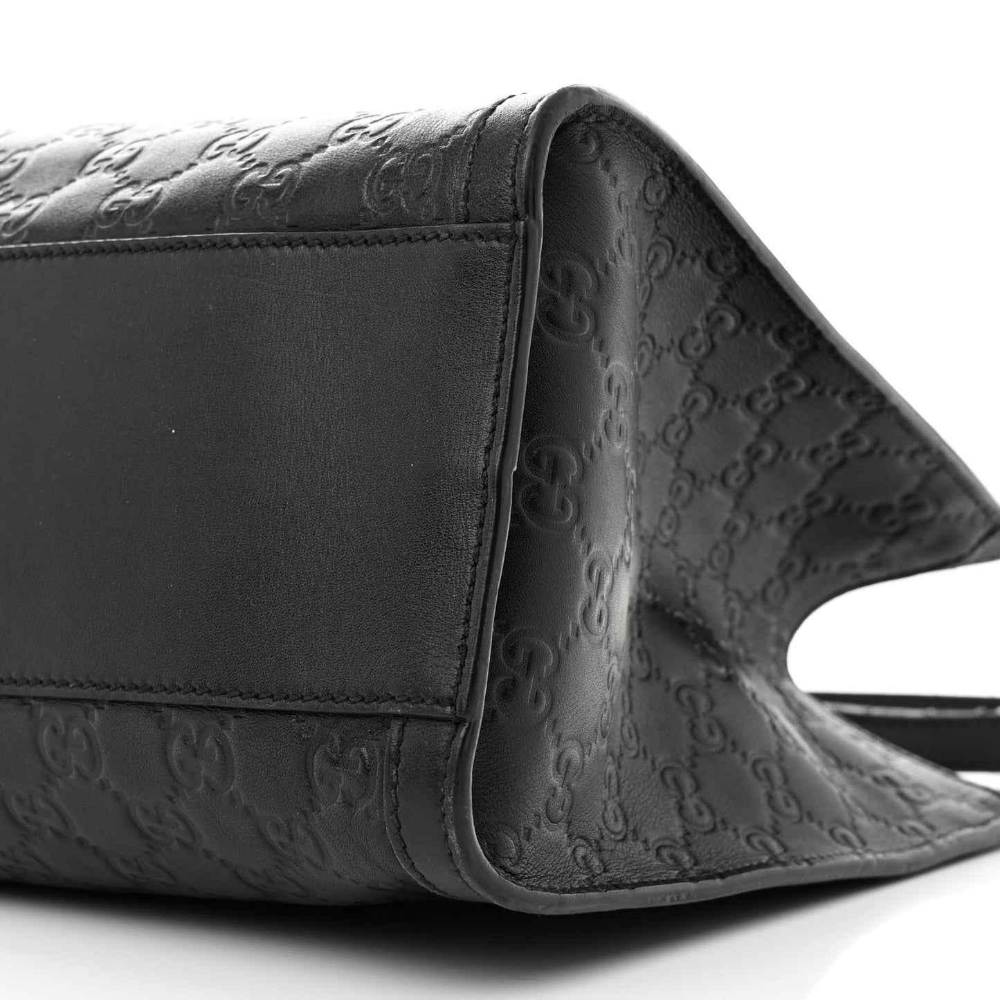 Guccissima Medium Padlock Tote Black