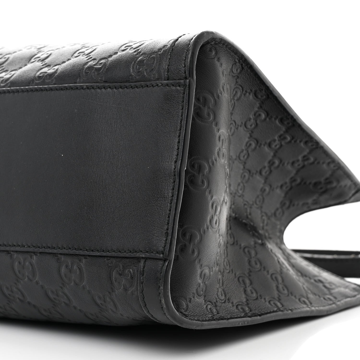 Gucci Guccissima Medium Padlock Tote Black 10 of 11