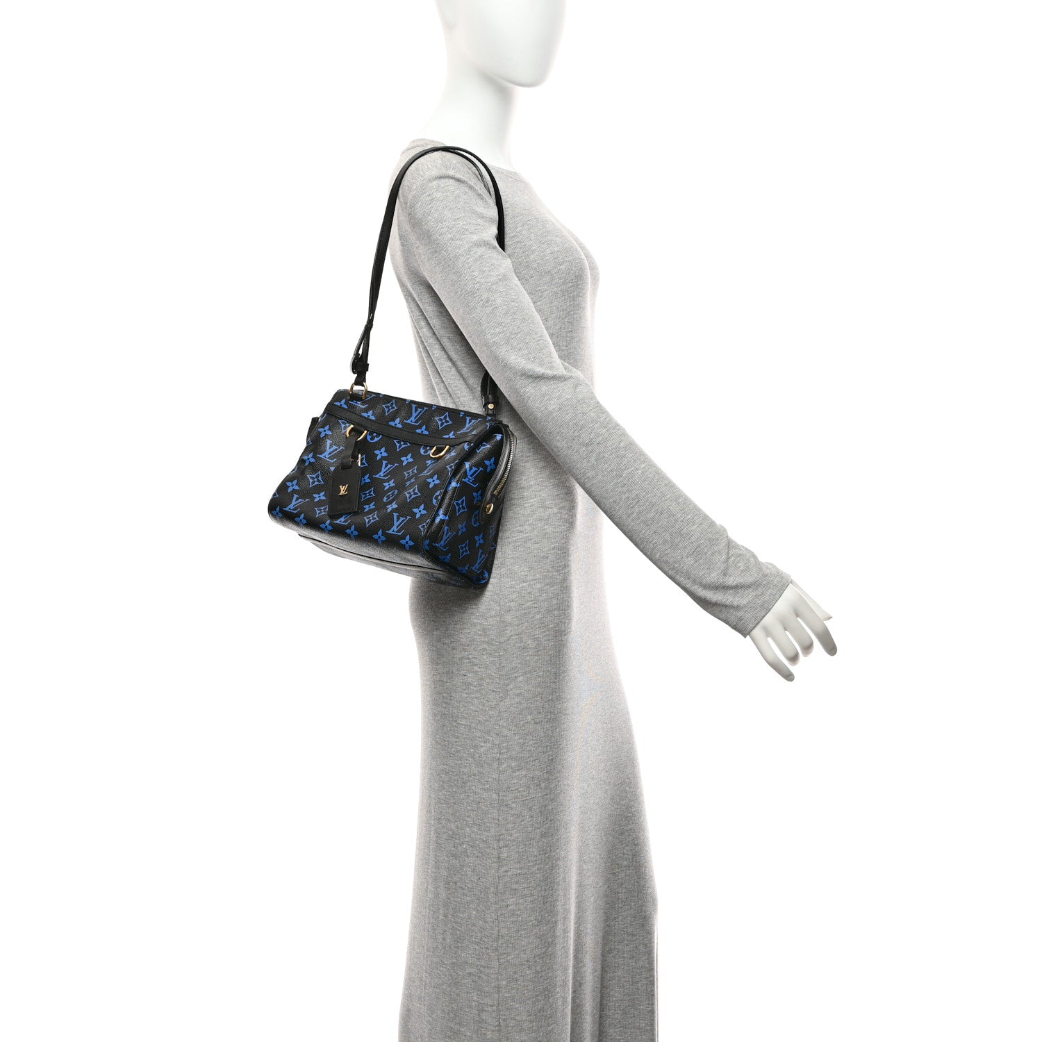 Louis Vuitton Colored Monogram Speedy Amazon PM Blue Black 2 of 10