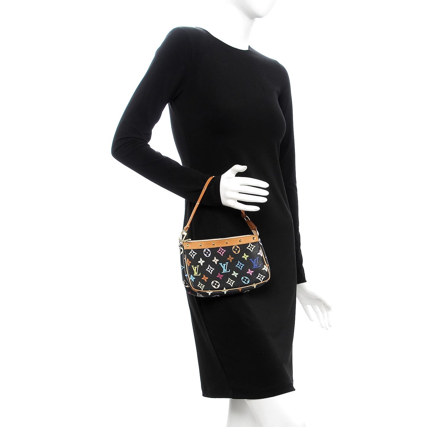Monogram Multicolor Pochette Accessories Black