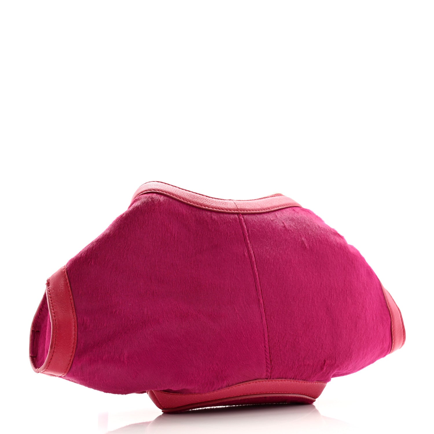 Alexander McQueen Calfskin Pony Hair De Manta Clutch Pink 3 of 9