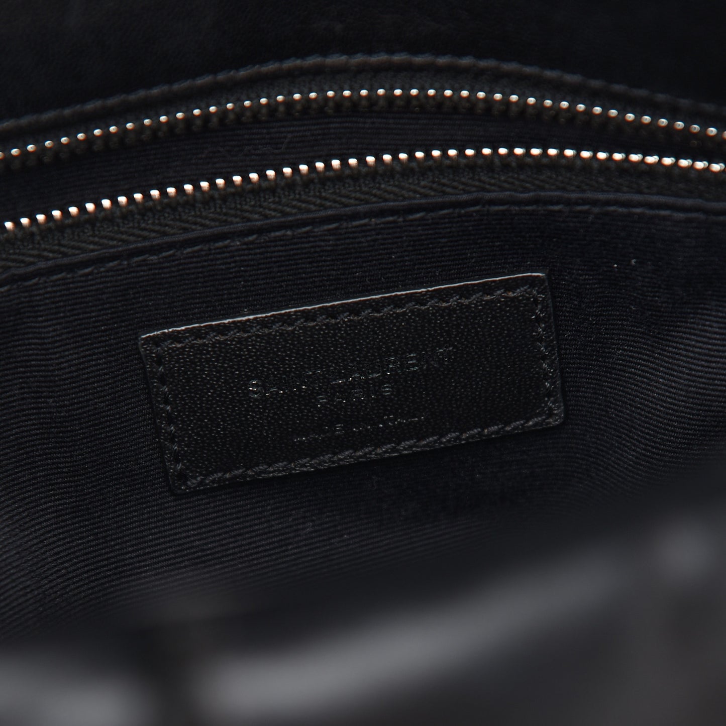 Lambskin Quilted Medium Loulou Puffer Monogram Chain Satchel Black