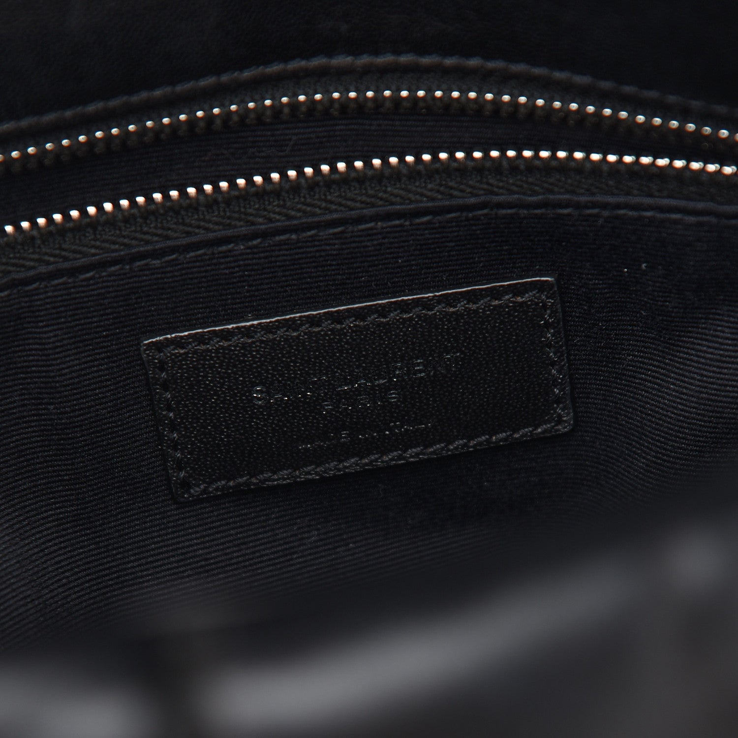 Saint Laurent Lambskin Quilted Medium Loulou Puffer Monogram Chain Satchel Black 6 of 9