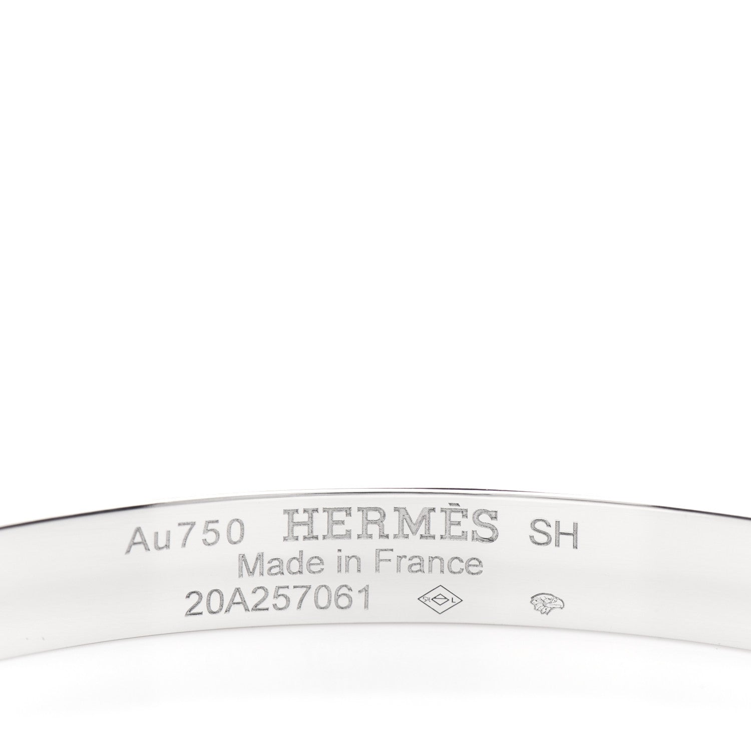 Hermes 18K White Gold Blue Sapphire PM Kelly Bracelet SH 4 of 5