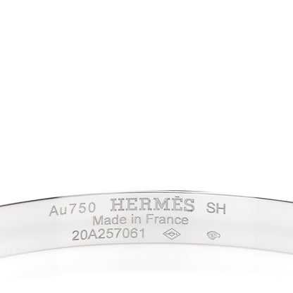 Hermes 18K White Gold Blue Sapphire PM Kelly Bracelet SH 4 of 5
