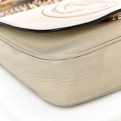 Gucci Pebbled Calfskin Small Soho Flap Crossbody Off White 9 of 21