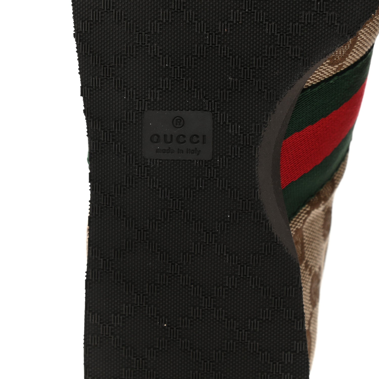 Gucci GG Monogram Suede Vintage Web Womens Sneakers 8 Dark Chestnut 6 of 9